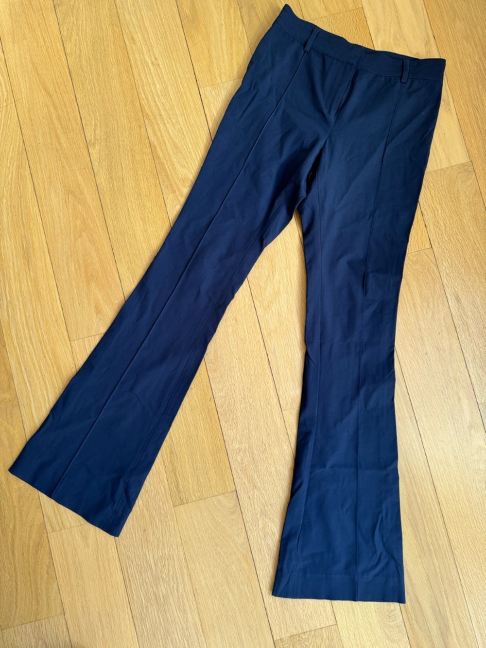 Veronica Beard Navy Straight-Leg Dress Pants